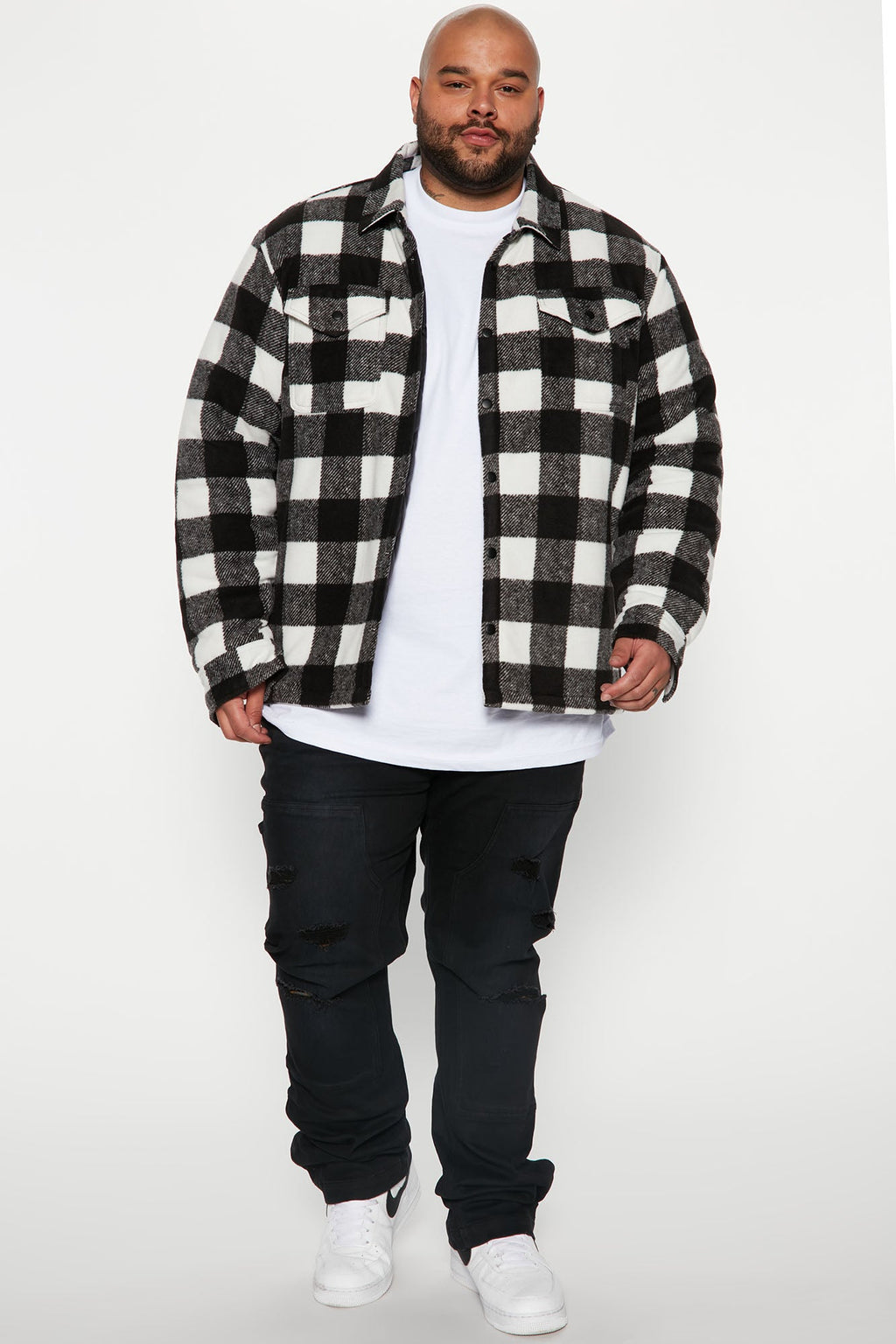Lumber Flannel Shacket - Black/combo