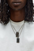 Royal Pair 2 Piece Layered Pendant Necklace Set - Silver