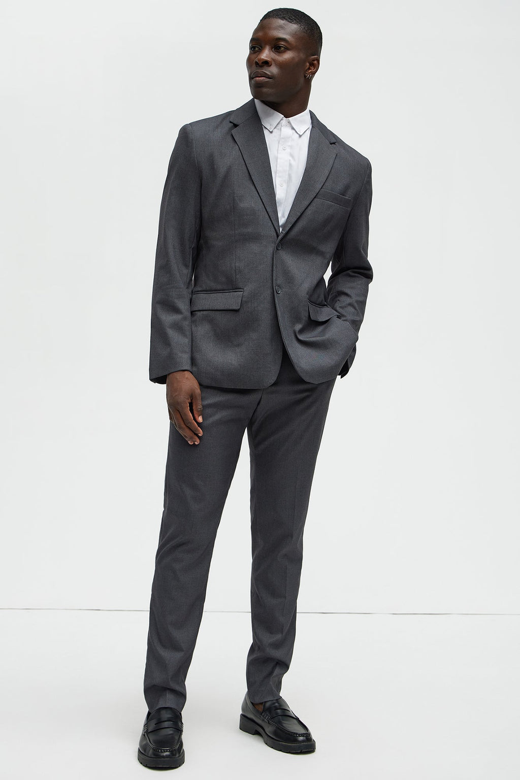 The Modern Stretch Suit Jacket - Charcoal