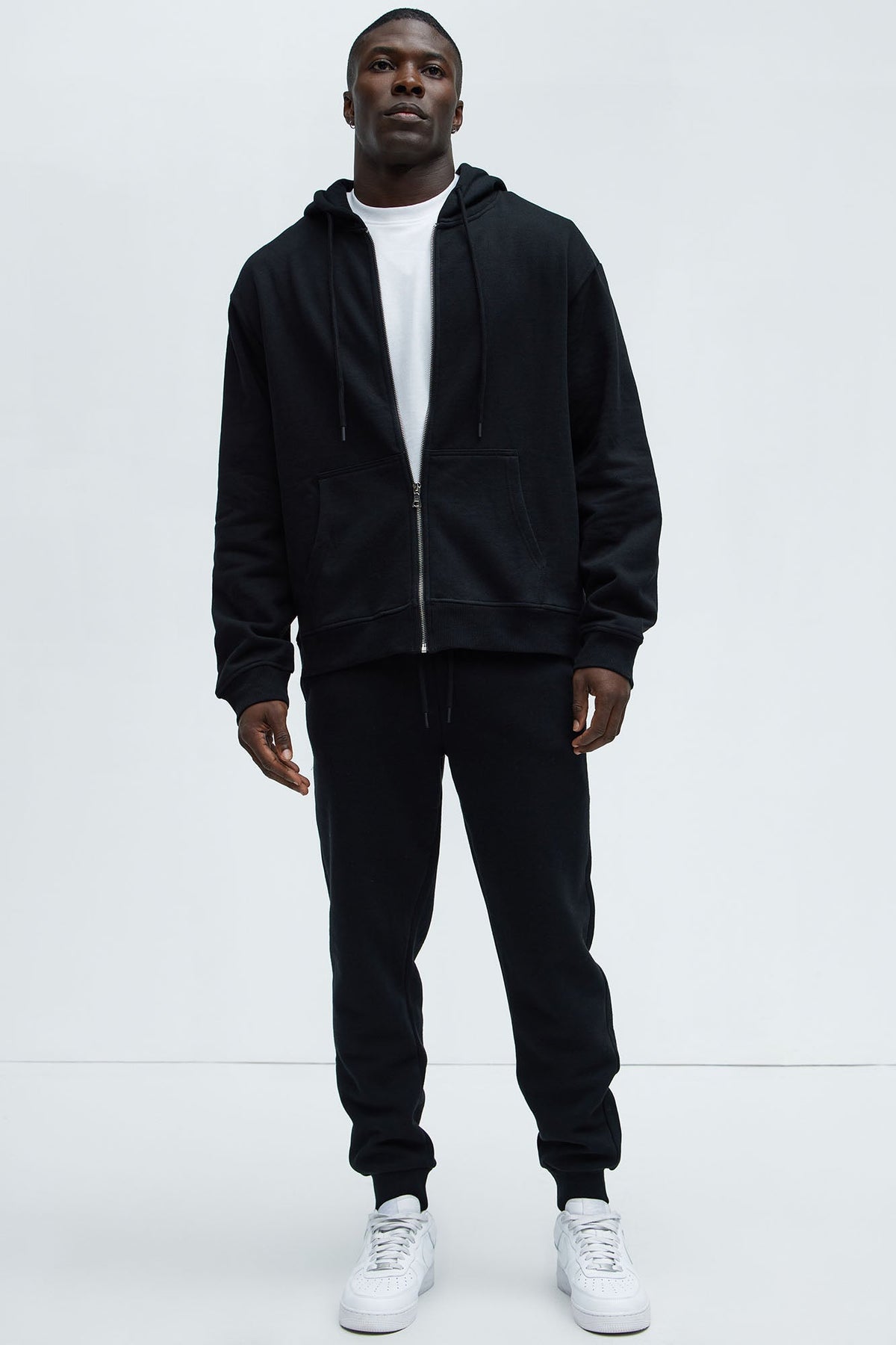 Tyson Zip Up Hoodie - Black