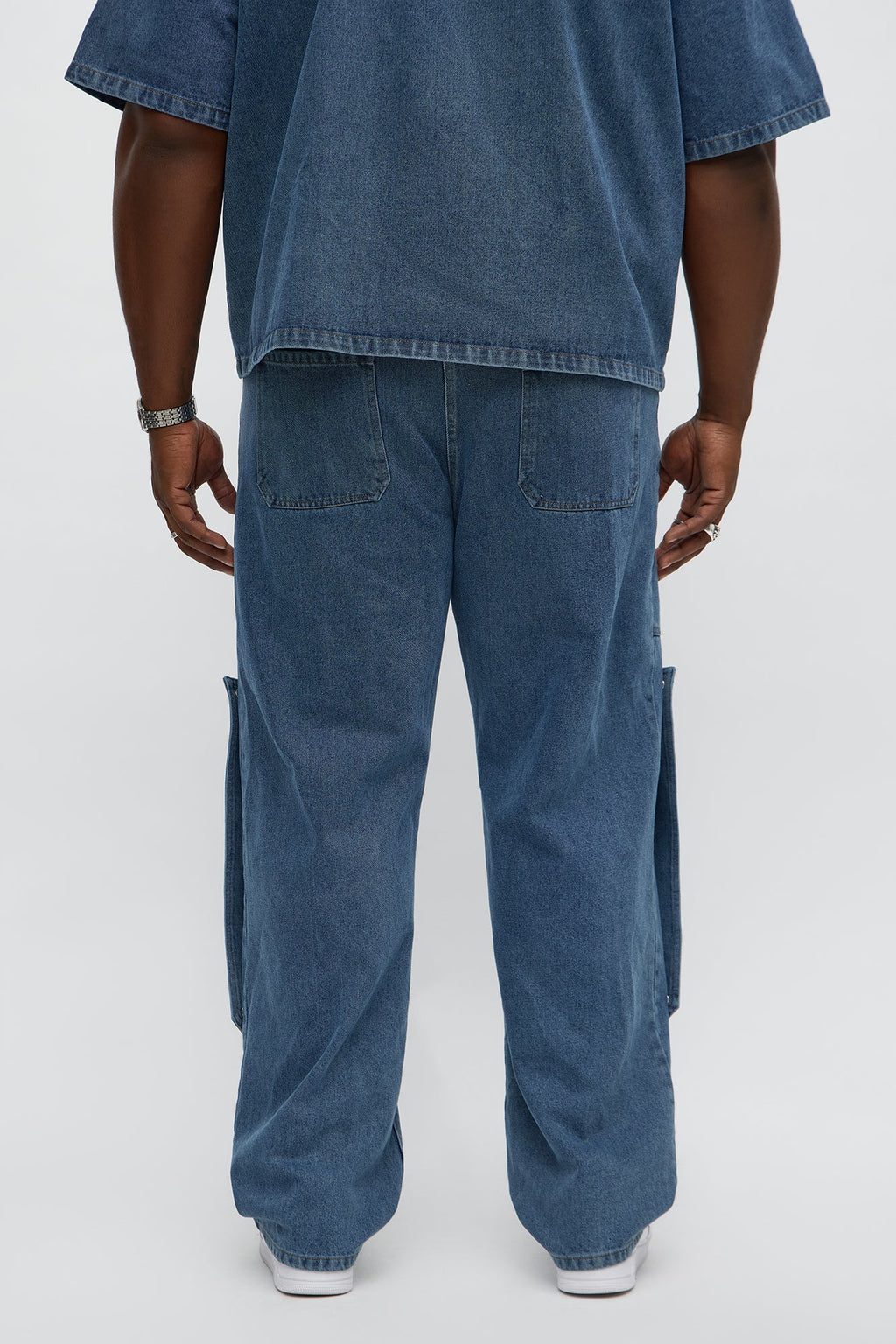 Straight Utility Snap Panel Jean - Dark Wash