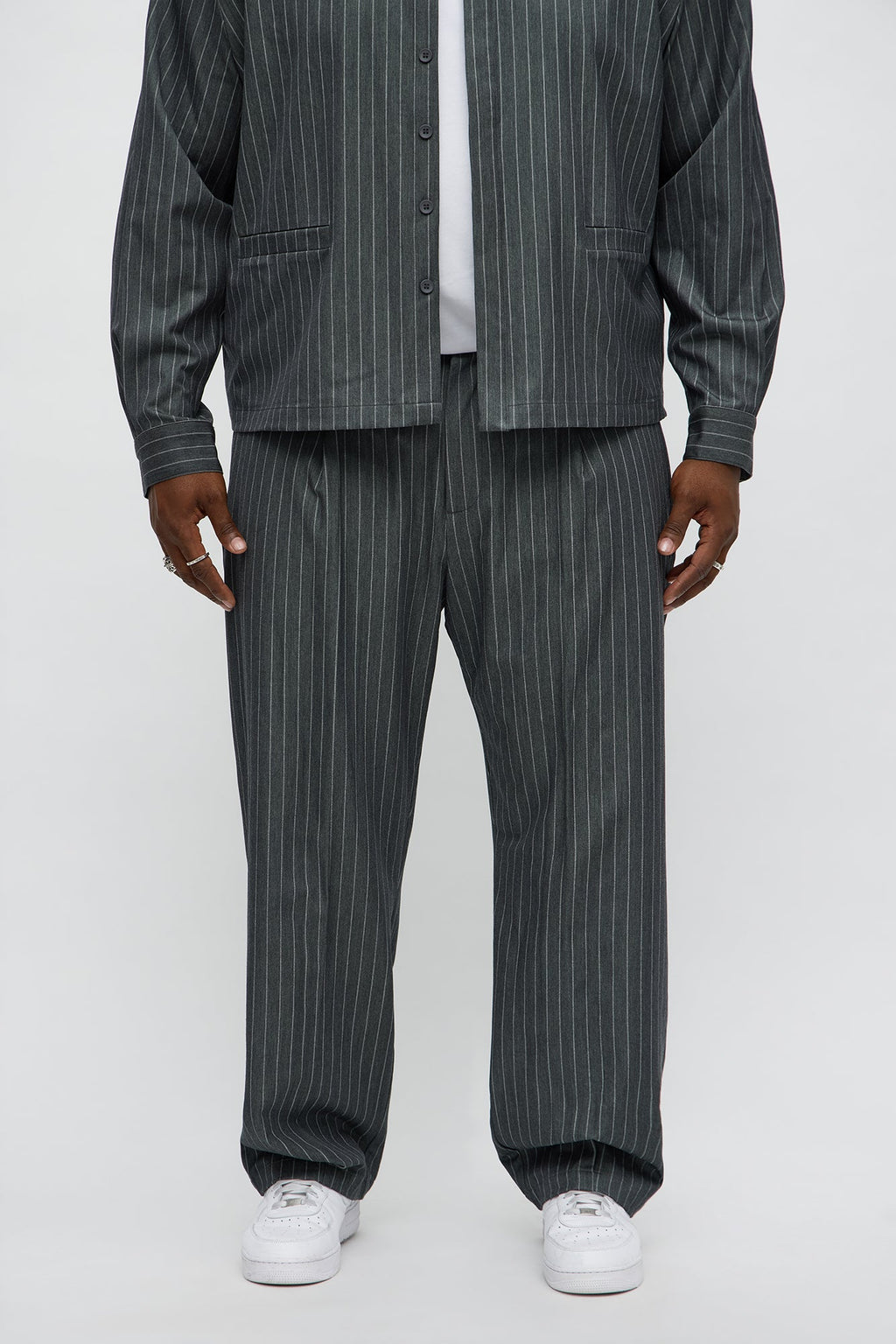 Slim Fit Straight Striped 2.0 Trouser - Dark Grey
