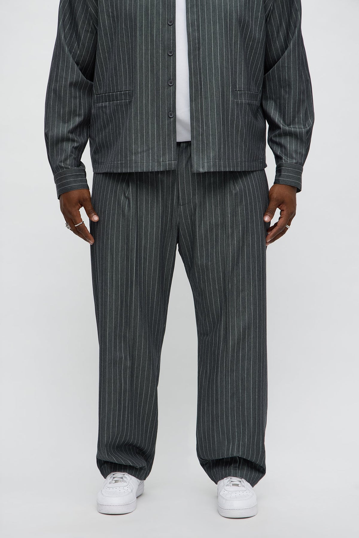 Slim Fit Straight Striped 2.0 Trouser - Dark Grey