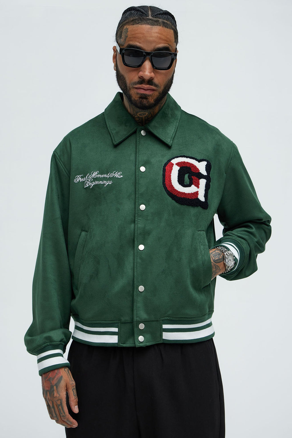Good As Gold Varsity Jacket - Green