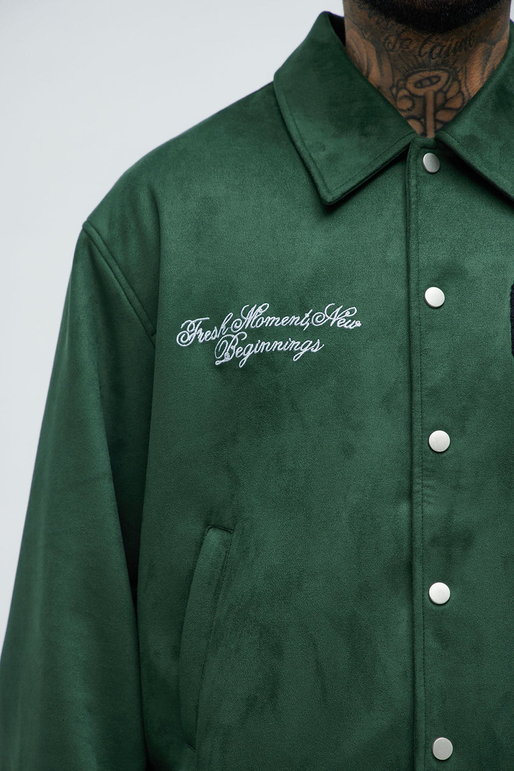 Good As Gold Varsity Jacket - Green
