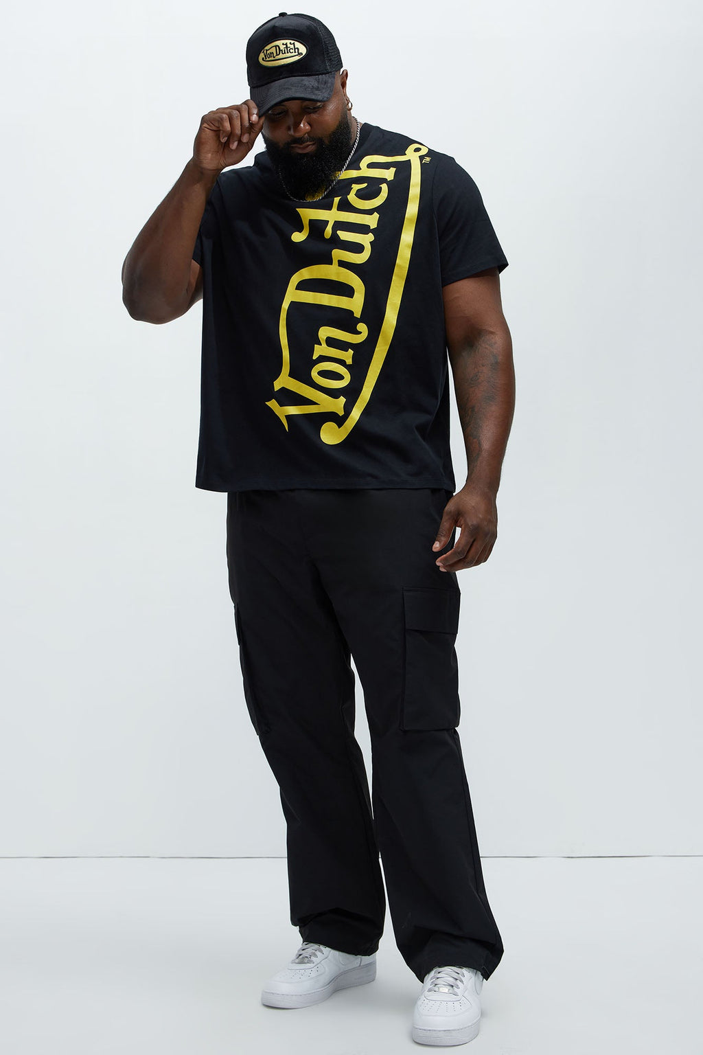 Von Dutch Blasted Short Sleeve Tee - Black/Yellow