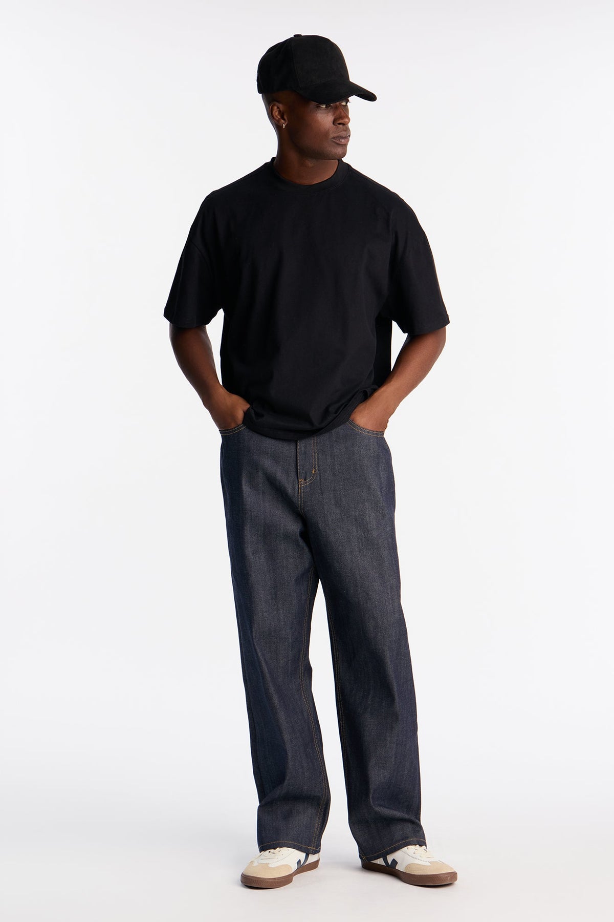 Boxy Premium Midweight Tee - Black