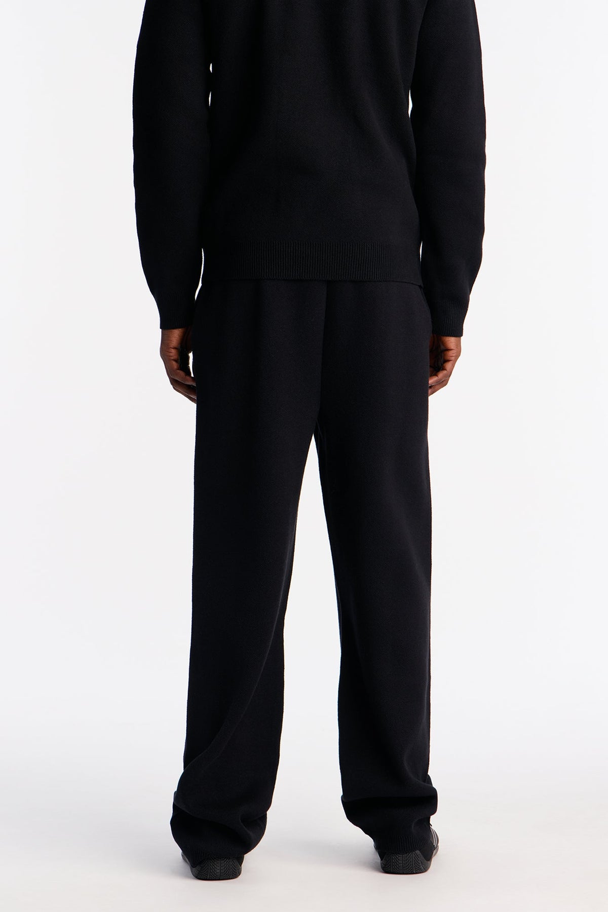 Recline Sweater Knit Sweatpants - Black