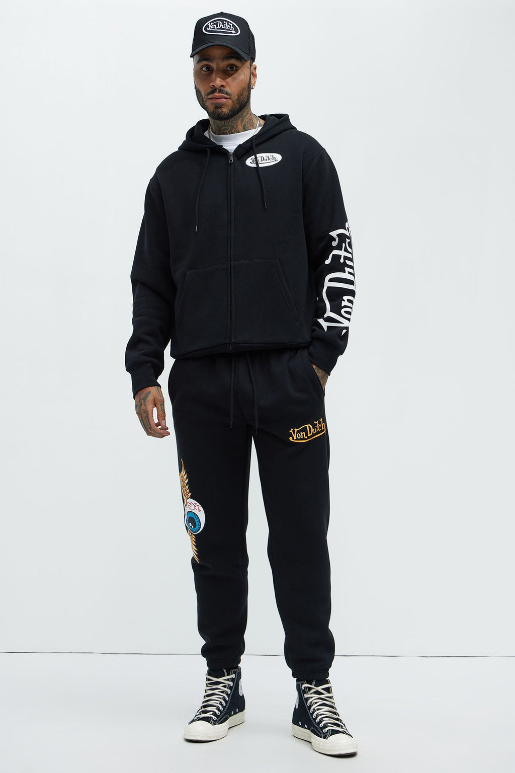 Von Dutch Lost Angels Sweatpants - Black