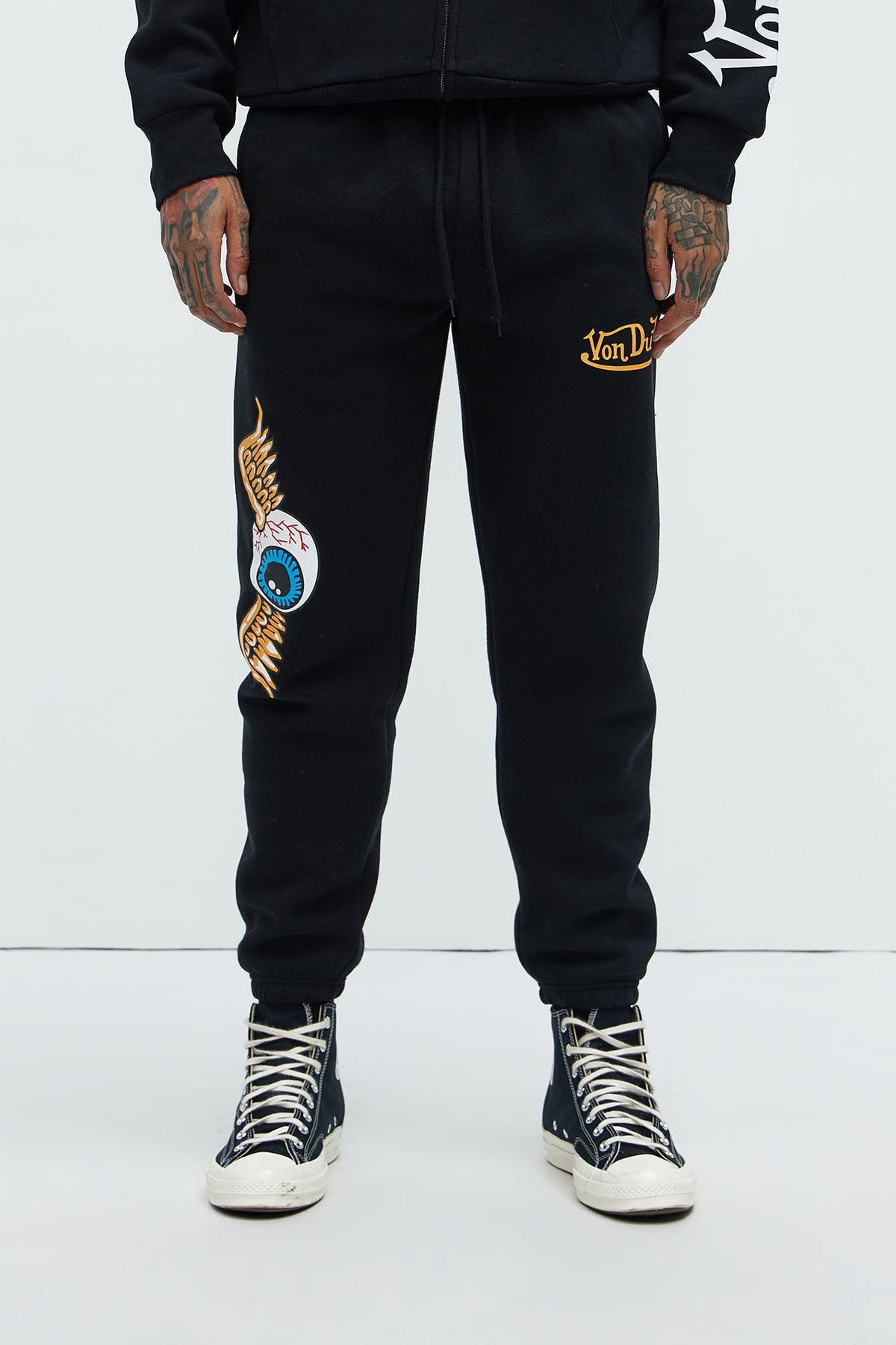 Von Dutch Lost Angels Sweatpants - Black