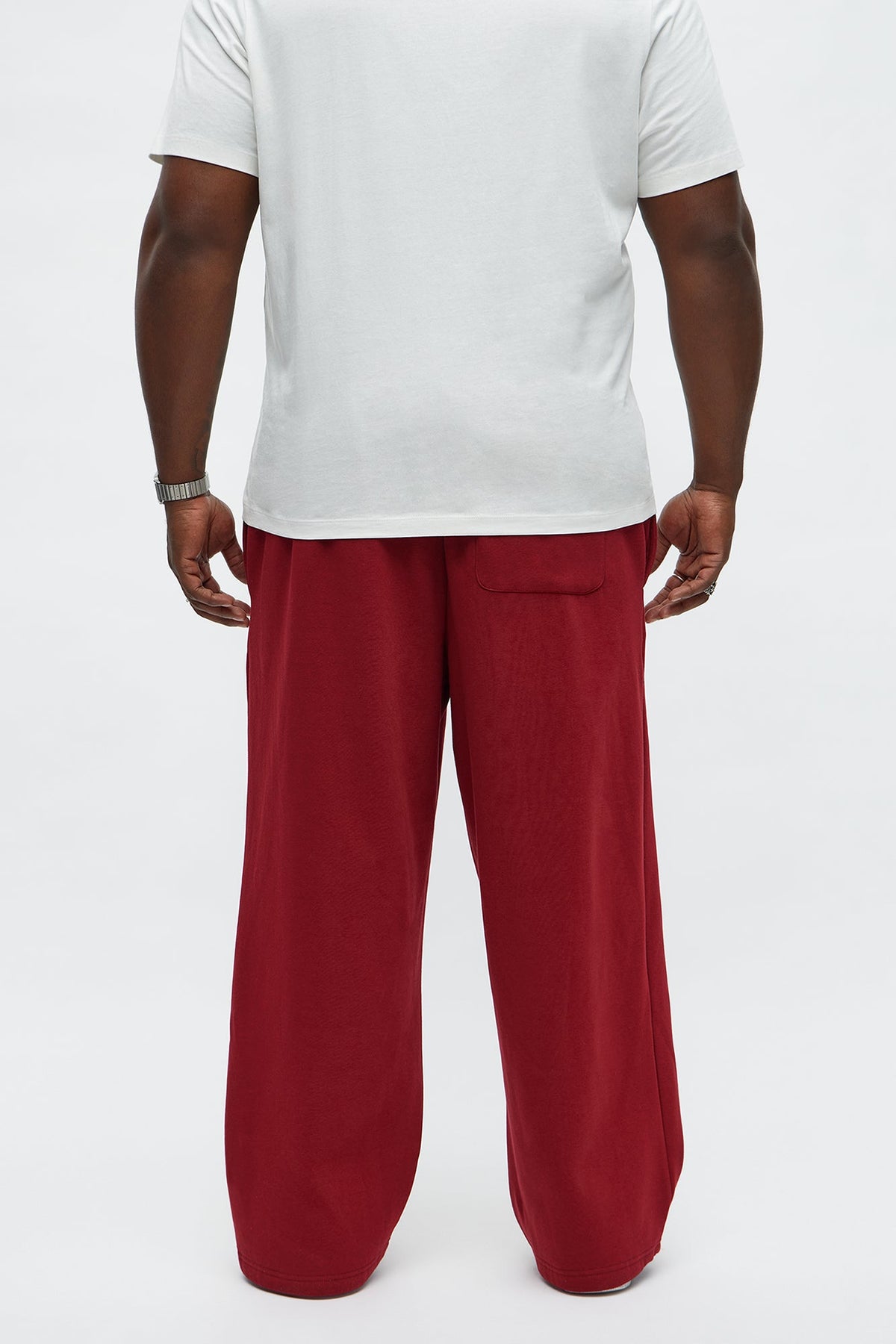 Relaxed Under Control Straight Sweatpants - Red