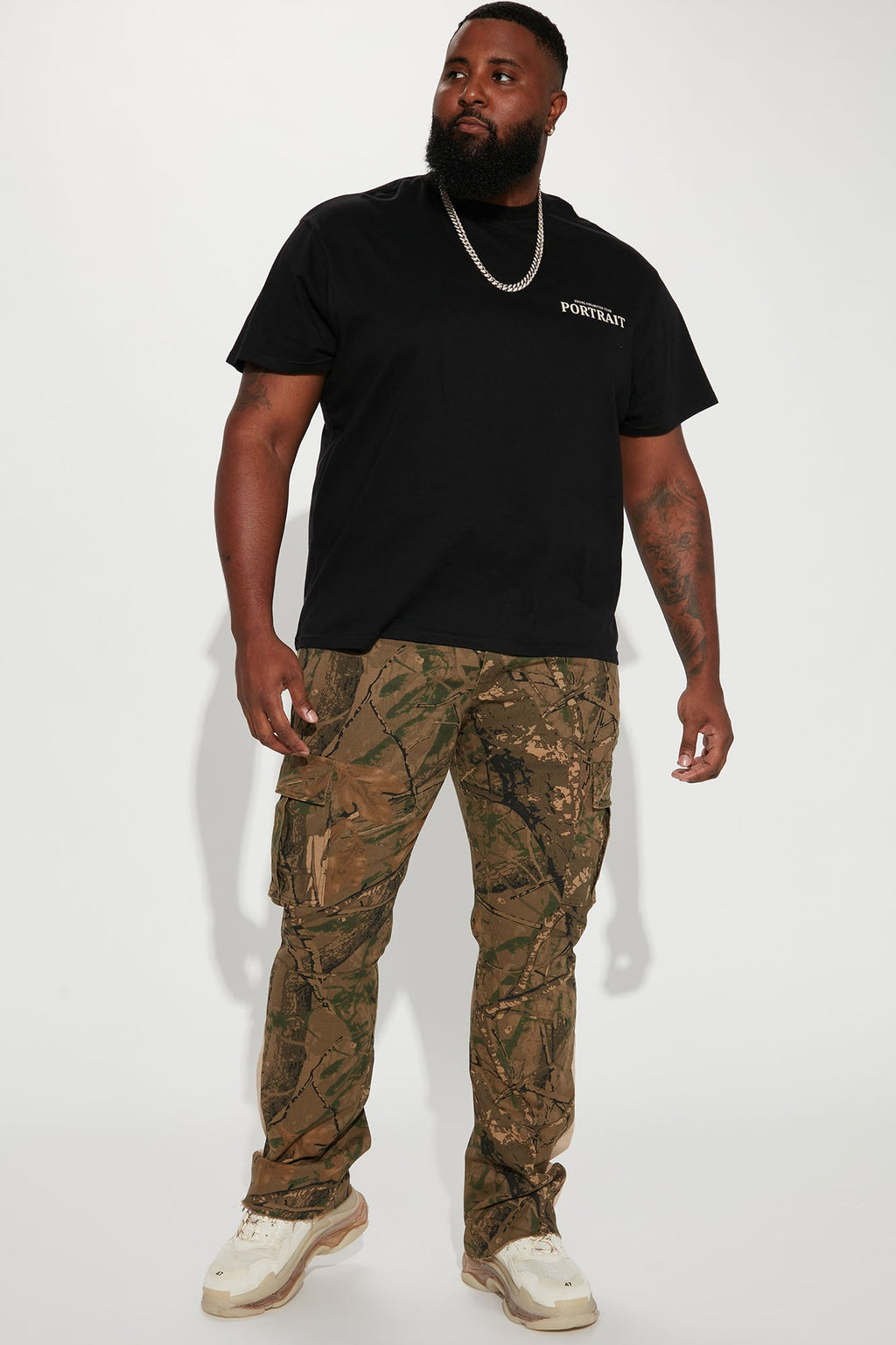 On The Hunt Skinny Flared Cargo Pants - Camouflage