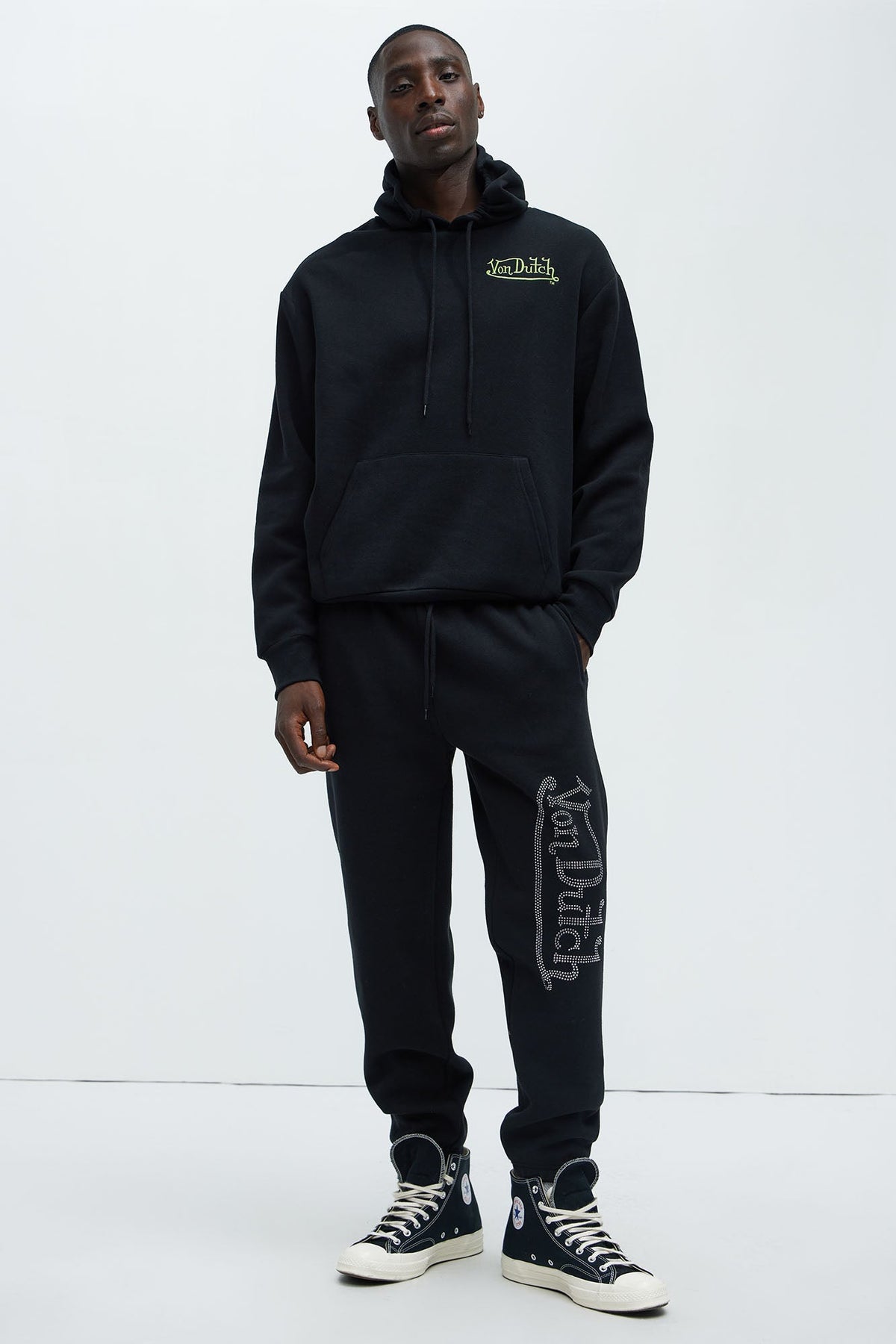 Von Dutch Bling Sweatpants - Black