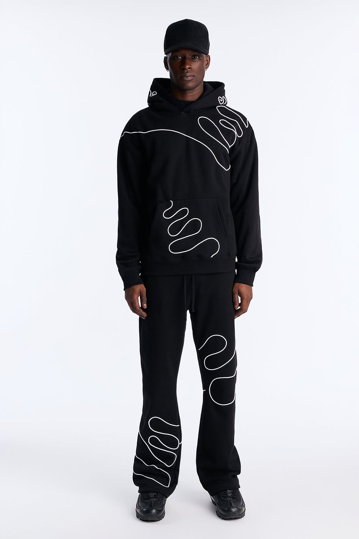 Lasso Embroidery Hoodie - Black