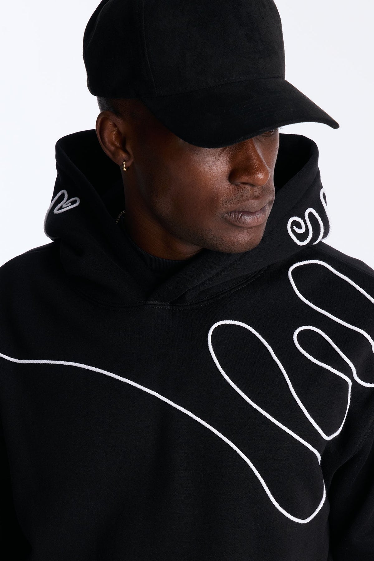 Lasso Embroidery Hoodie - Black