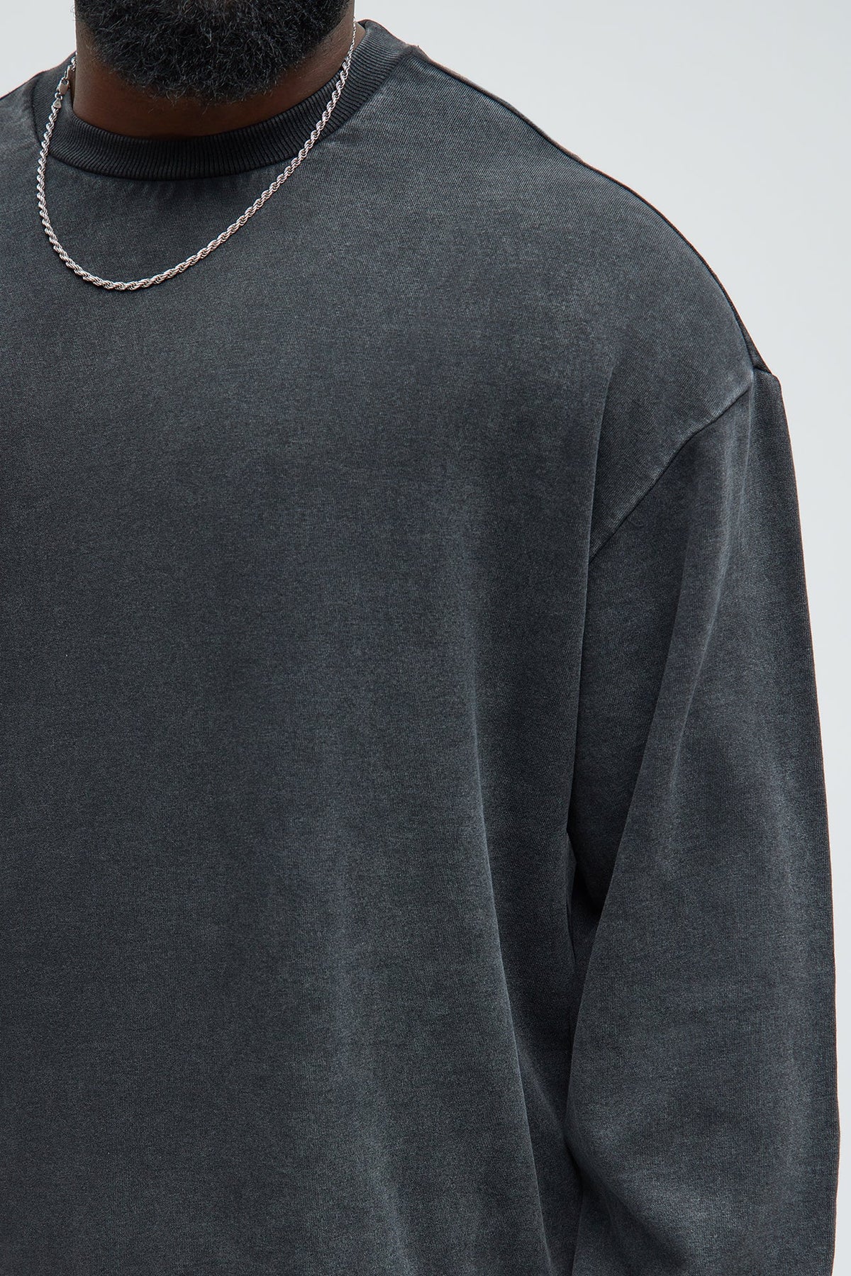 Tyson Heavy Wash Crewneck Sweatshirt - Black Wash