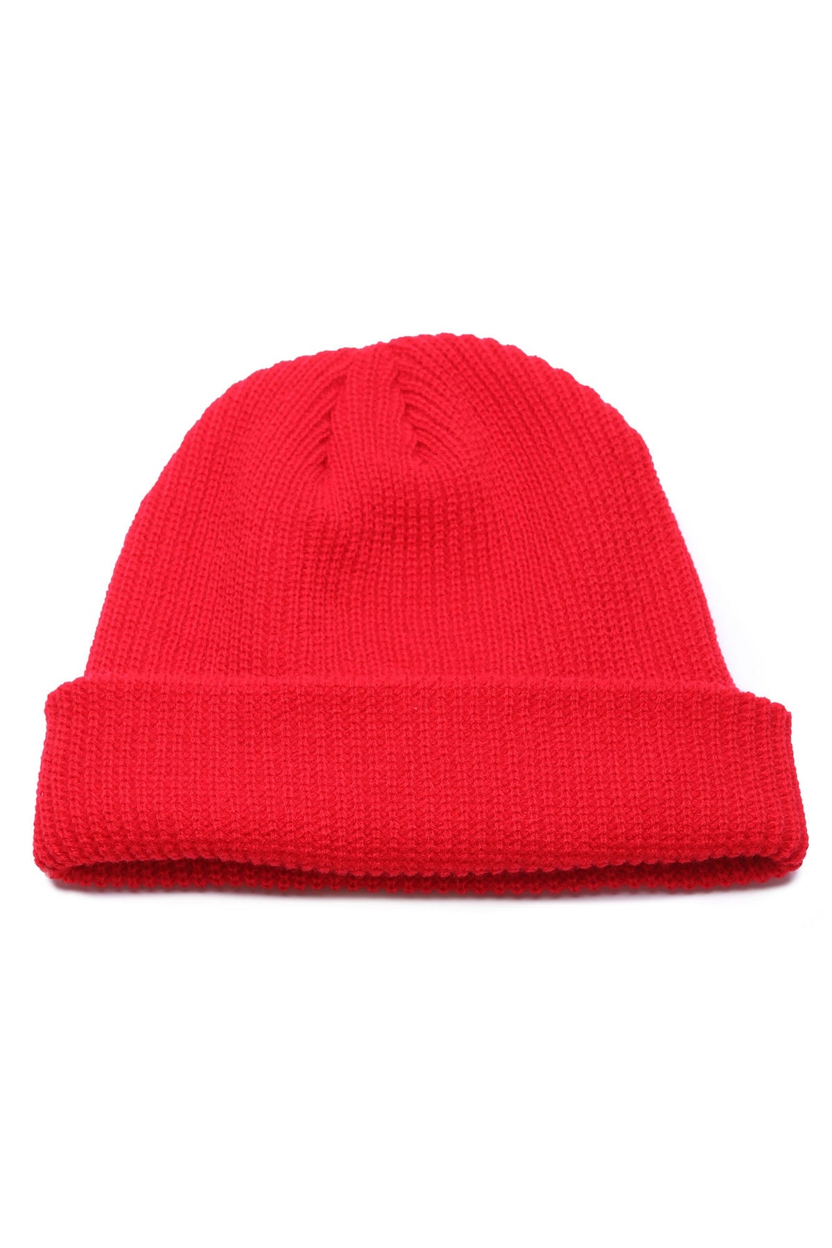 Ribbed Beanie - Red