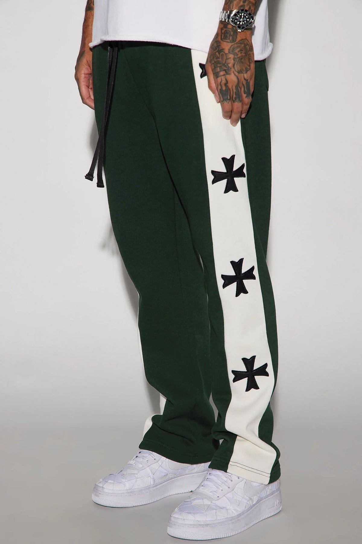 Desmond Straight Sweatpants - Green/combo