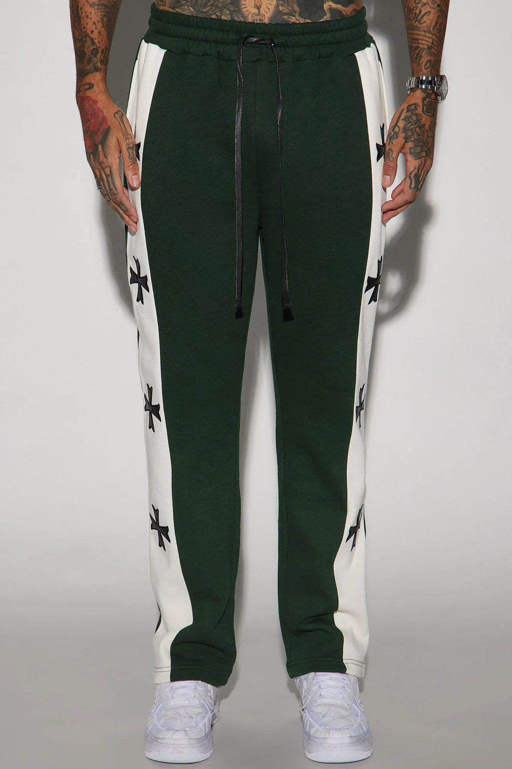 Desmond Straight Sweatpants - Green/combo