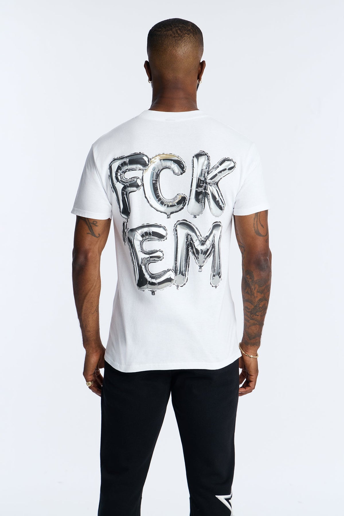 FCK EM Short Sleeve Tee - White