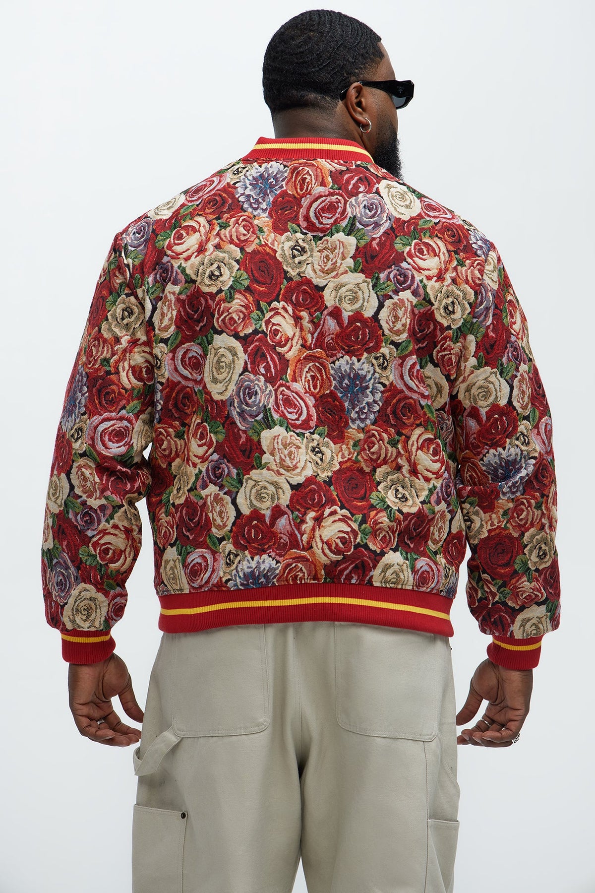 Ditson Tapestry Varsity Jacket - Red/combo