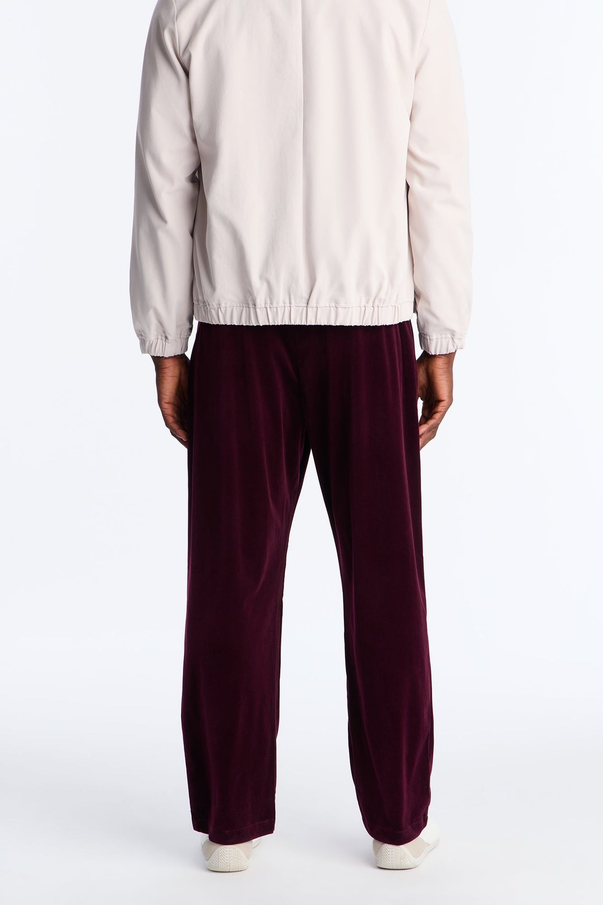 Straight Lincoln Park Textured Trouser - Burgundy