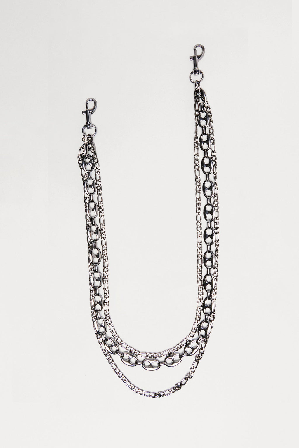 Hit The Stage Layered Pant Chain - Gunmetal