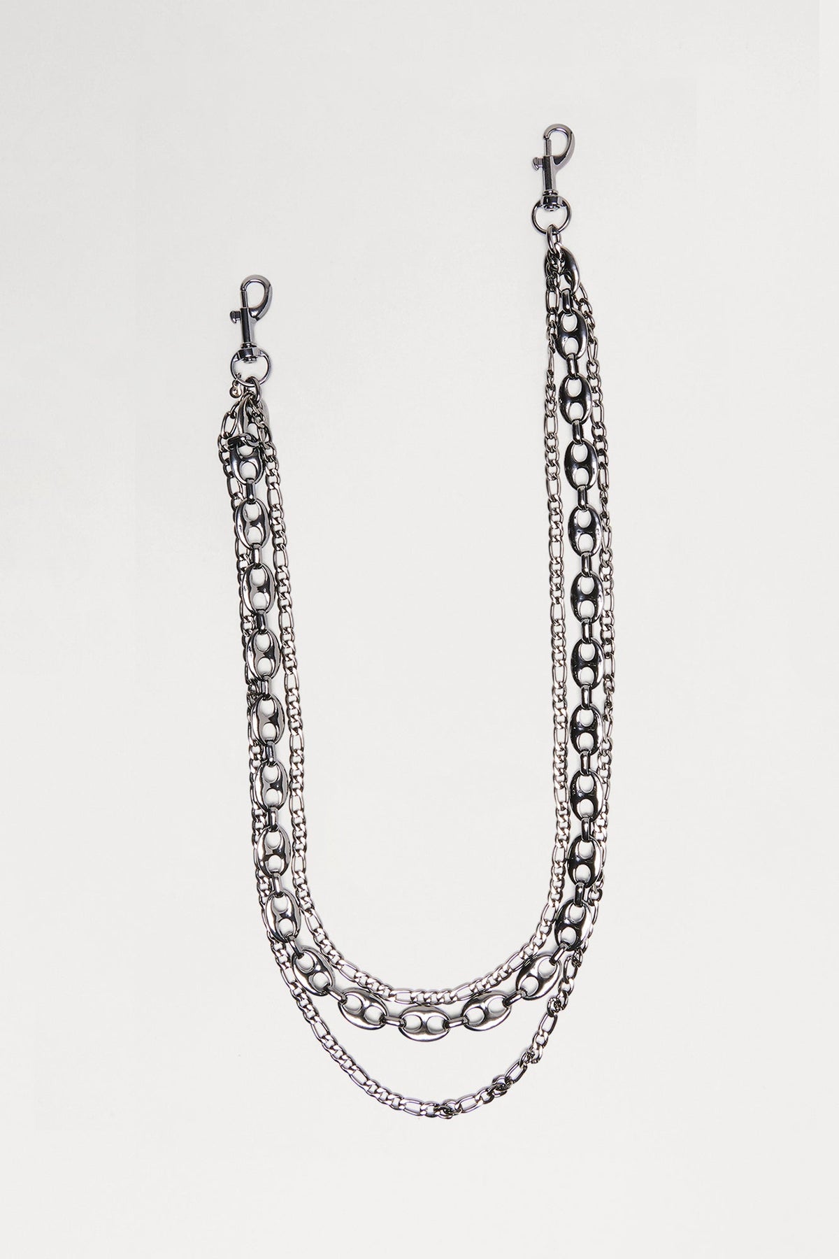Hit The Stage Layered Pant Chain - Gunmetal