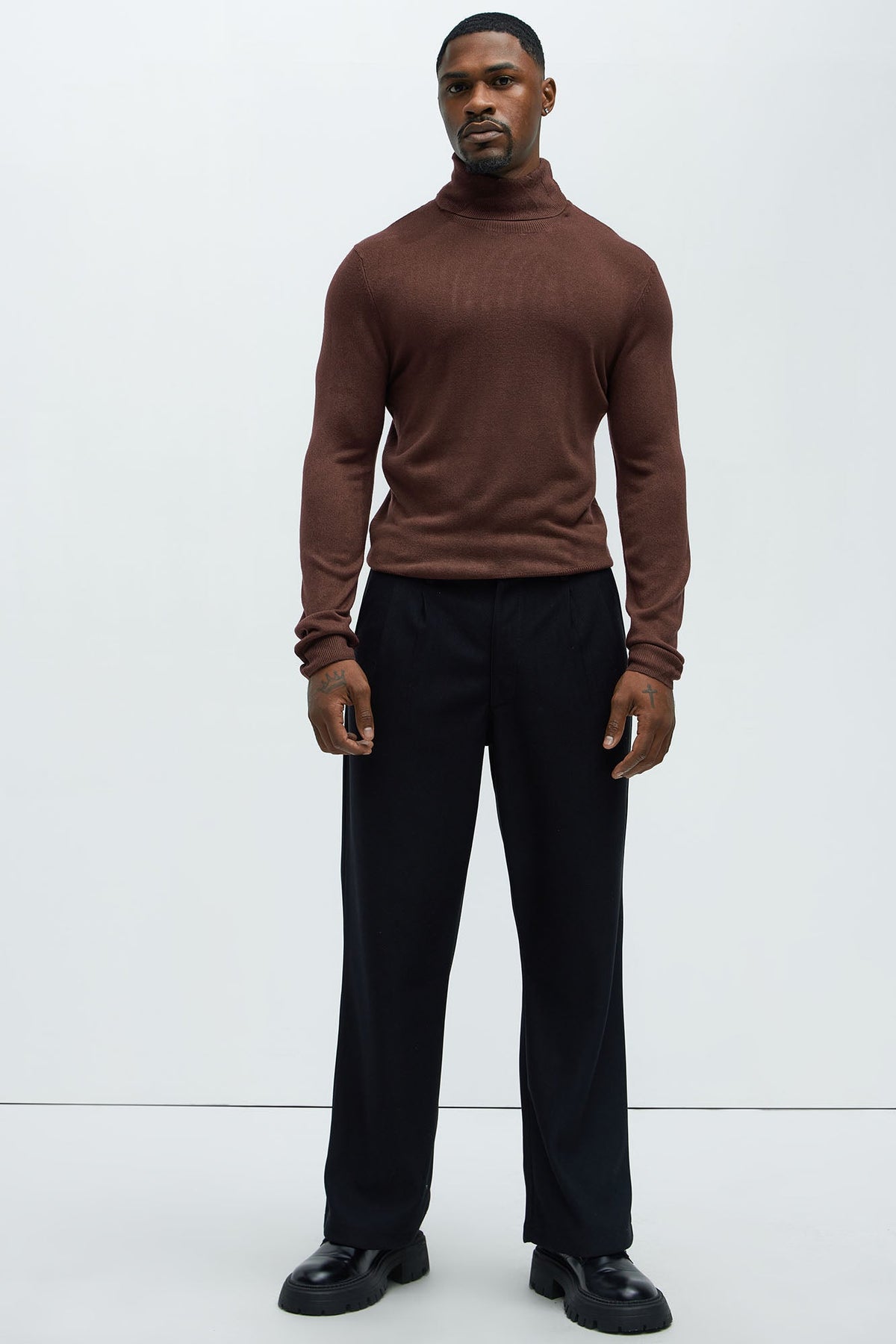 DeAngelo Turtleneck Sweater - Chocolate