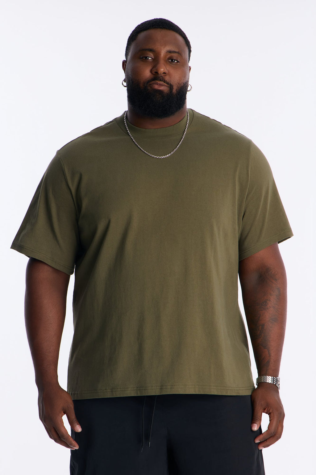 Oversized Heavyweight Tee 240GSM - Military Green