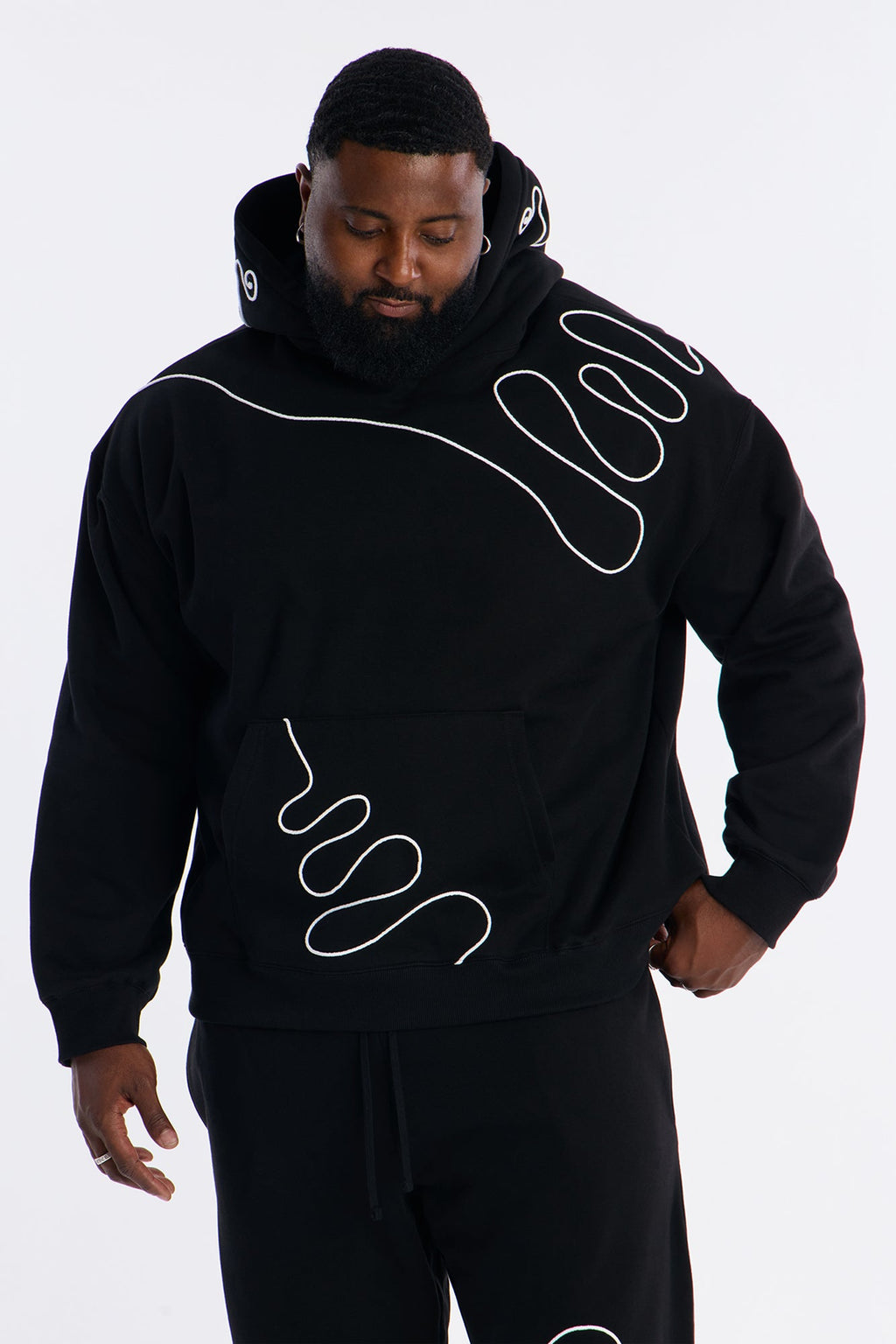 Lasso Embroidery Hoodie - Black