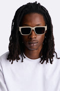 Illusion Square Frame Sunglasses - Grey