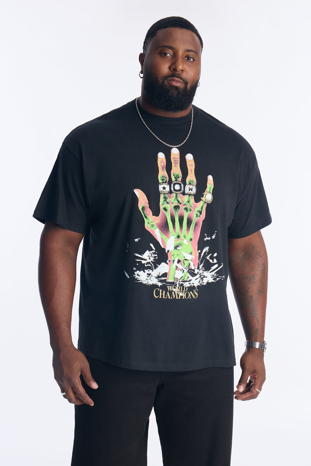 Forever World Champs Short Sleeve Tee - Black Wash
