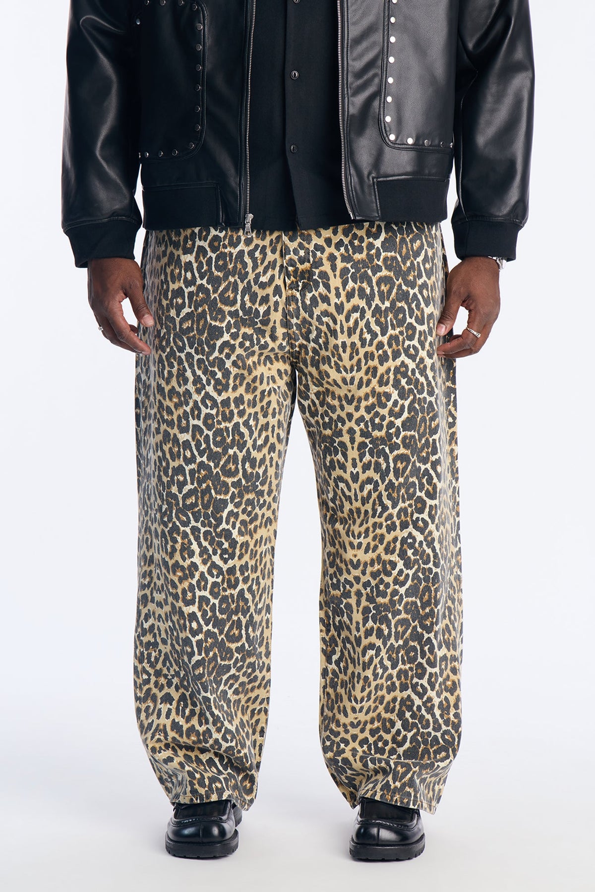 Baggy Wild Thang Leopard Pant - Brown/combo