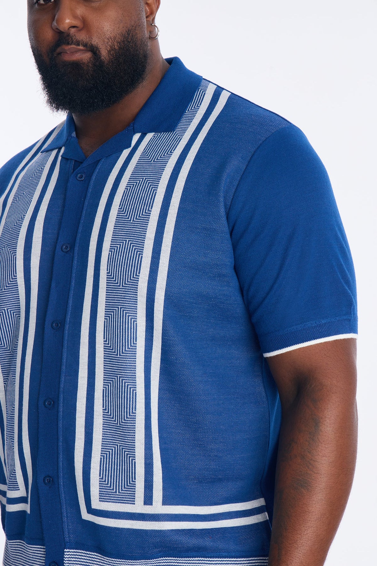 Casa Stripe Button Up - Blue/combo