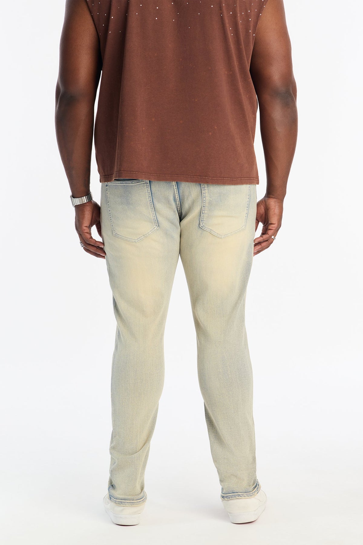 Stacked Skinny One Infinity Jeweled Jean - Light Wash