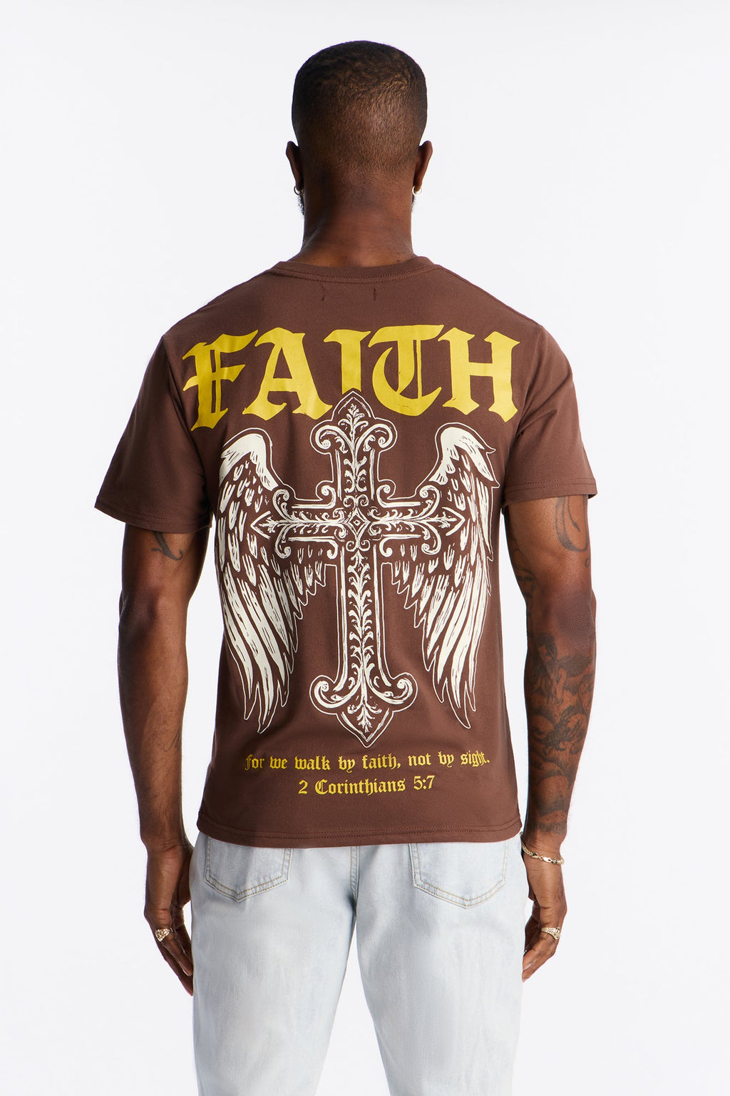 Daily Faith Short Sleeve Tee - Brown