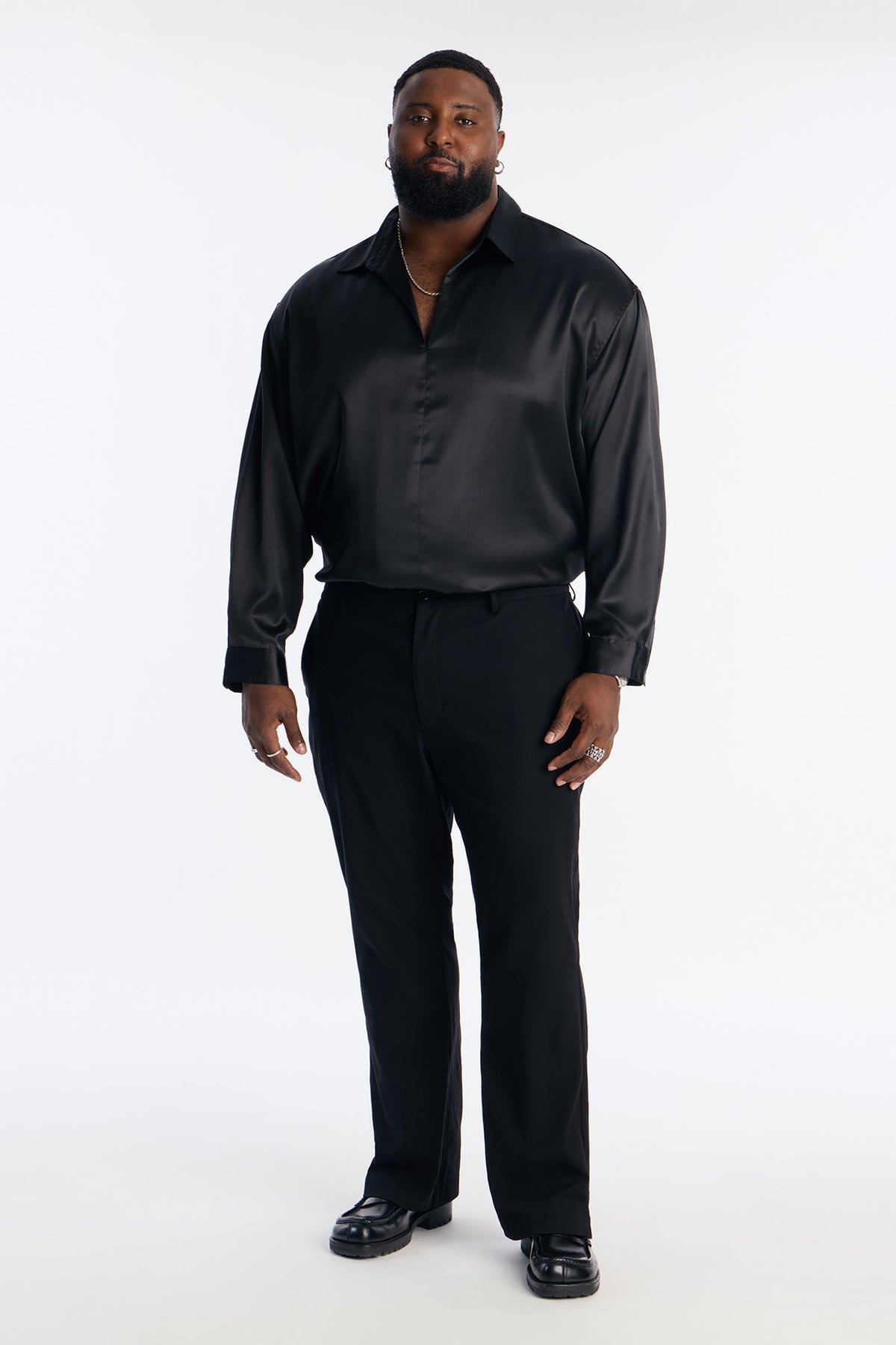 Relaxed Luxe Lumina Easy Flow Shirt - Black