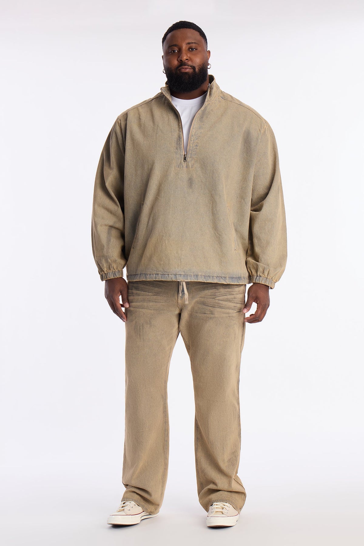 Stacked Slim Flare Dune Jean - Brown