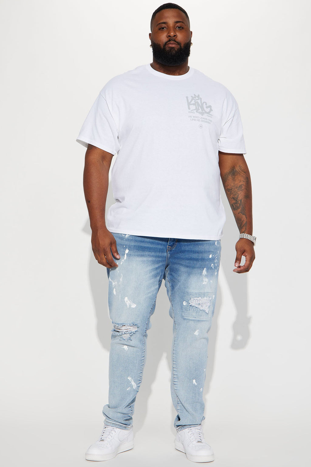 Crown Him King Short Sleeve Tee - White