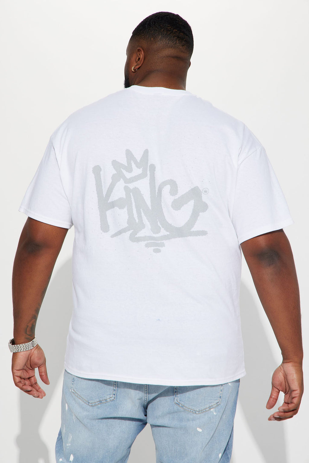 Crown Him King Short Sleeve Tee - White