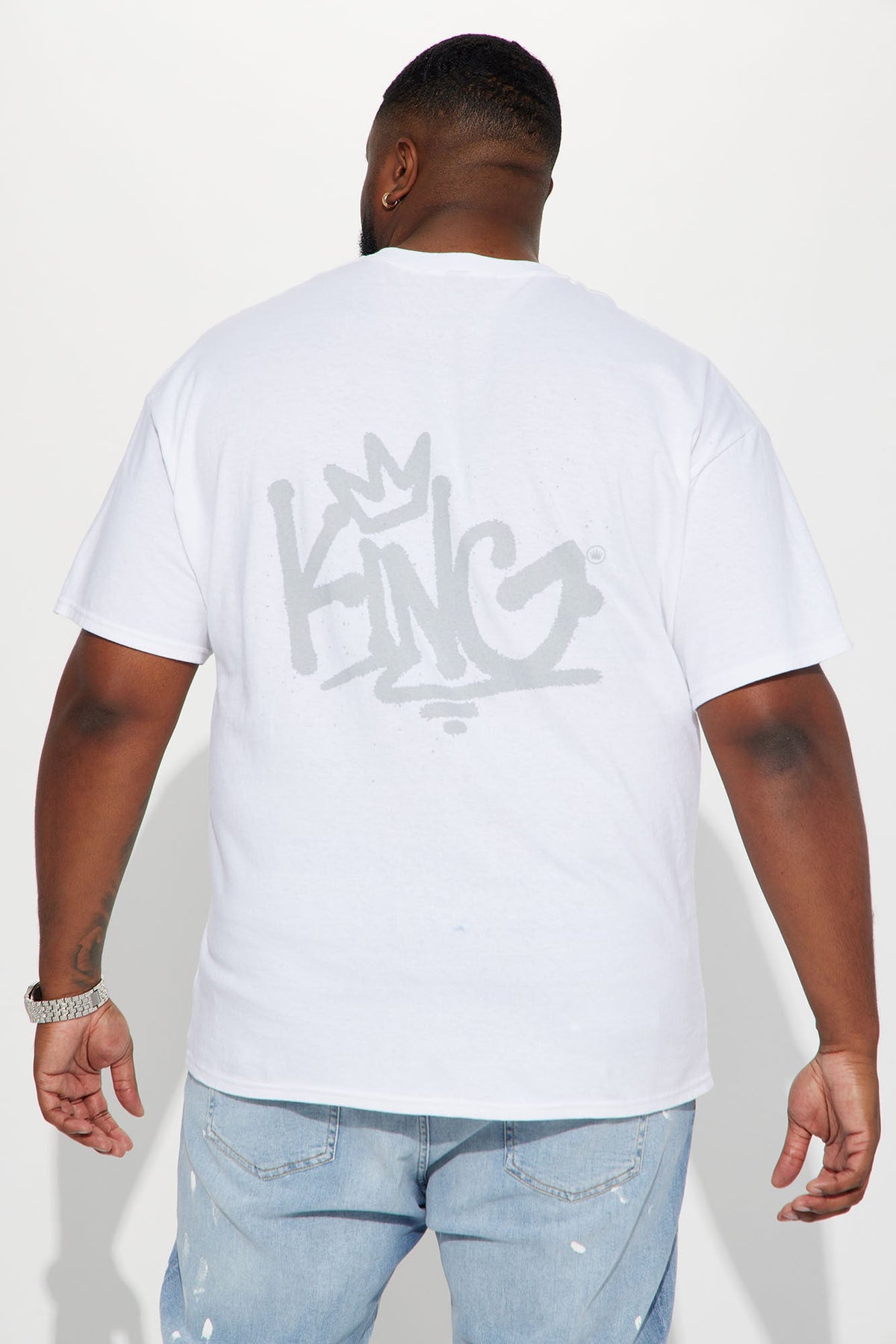 Crown Him King Short Sleeve Tee - White