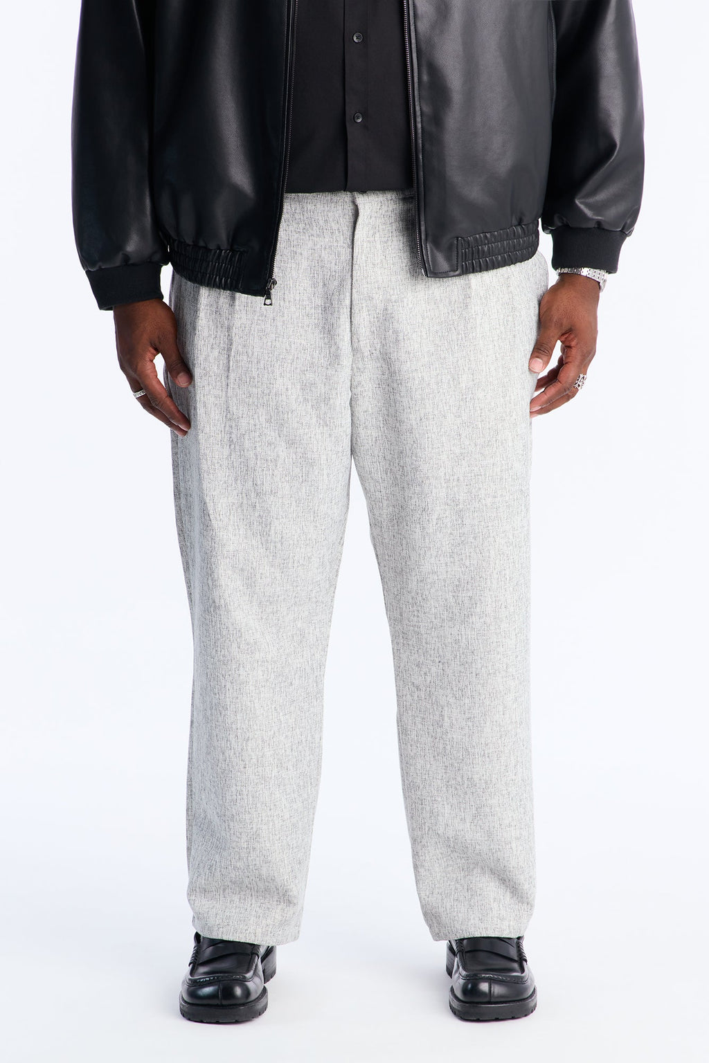 Straight Bleeker Pleated Trouser - Cream