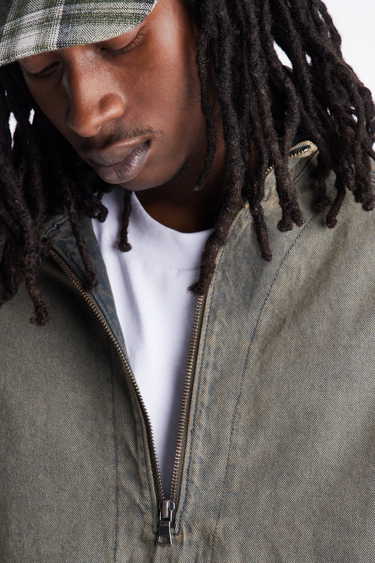 Dune Denim Anorak Jacket - Olive