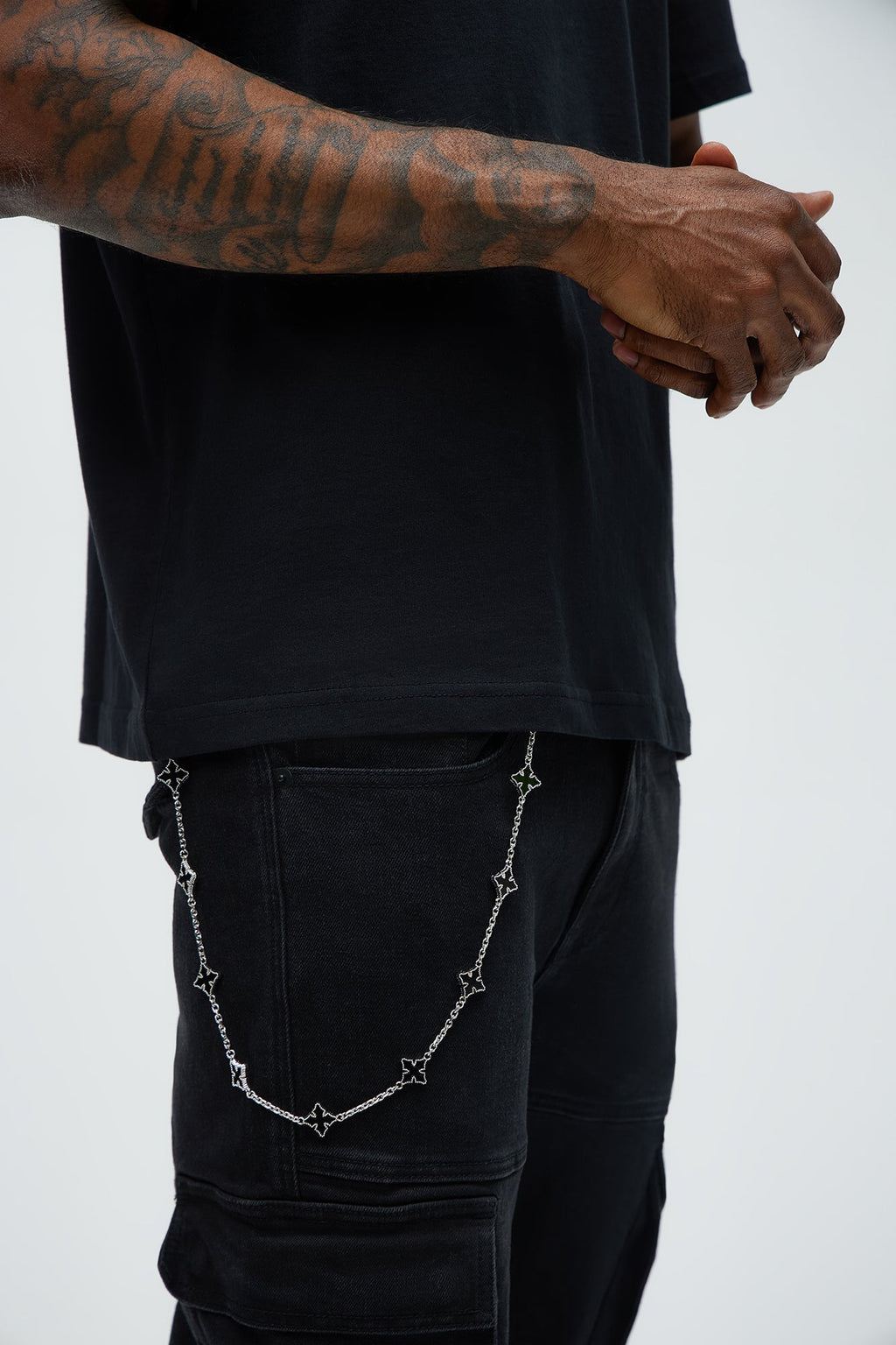 Regal Cross Link Pant Chain - Silver