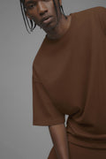 410 Oversized Fleece Tee - Chestnut