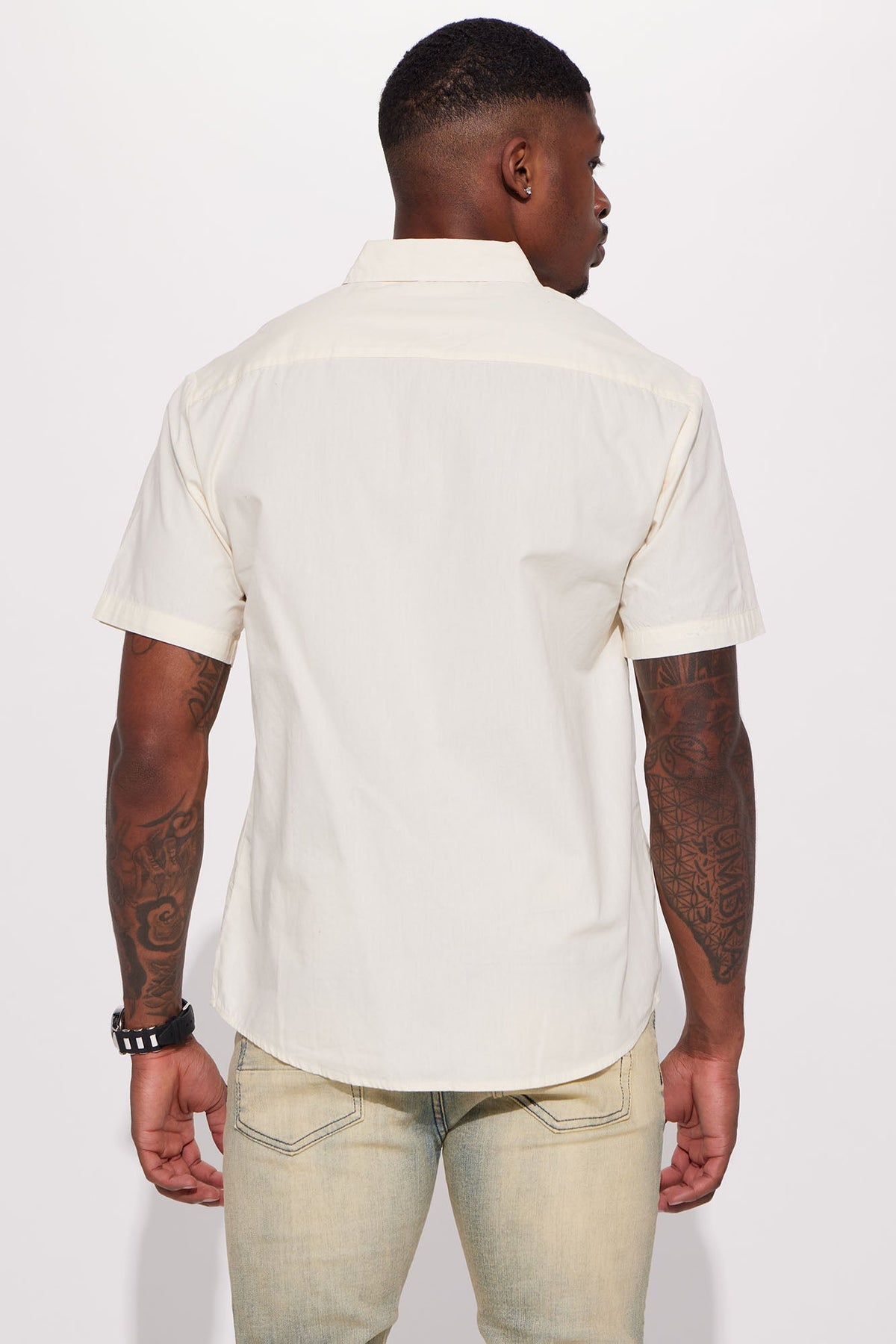 Ryland Short Sleeve Button Up Shirt - Off White