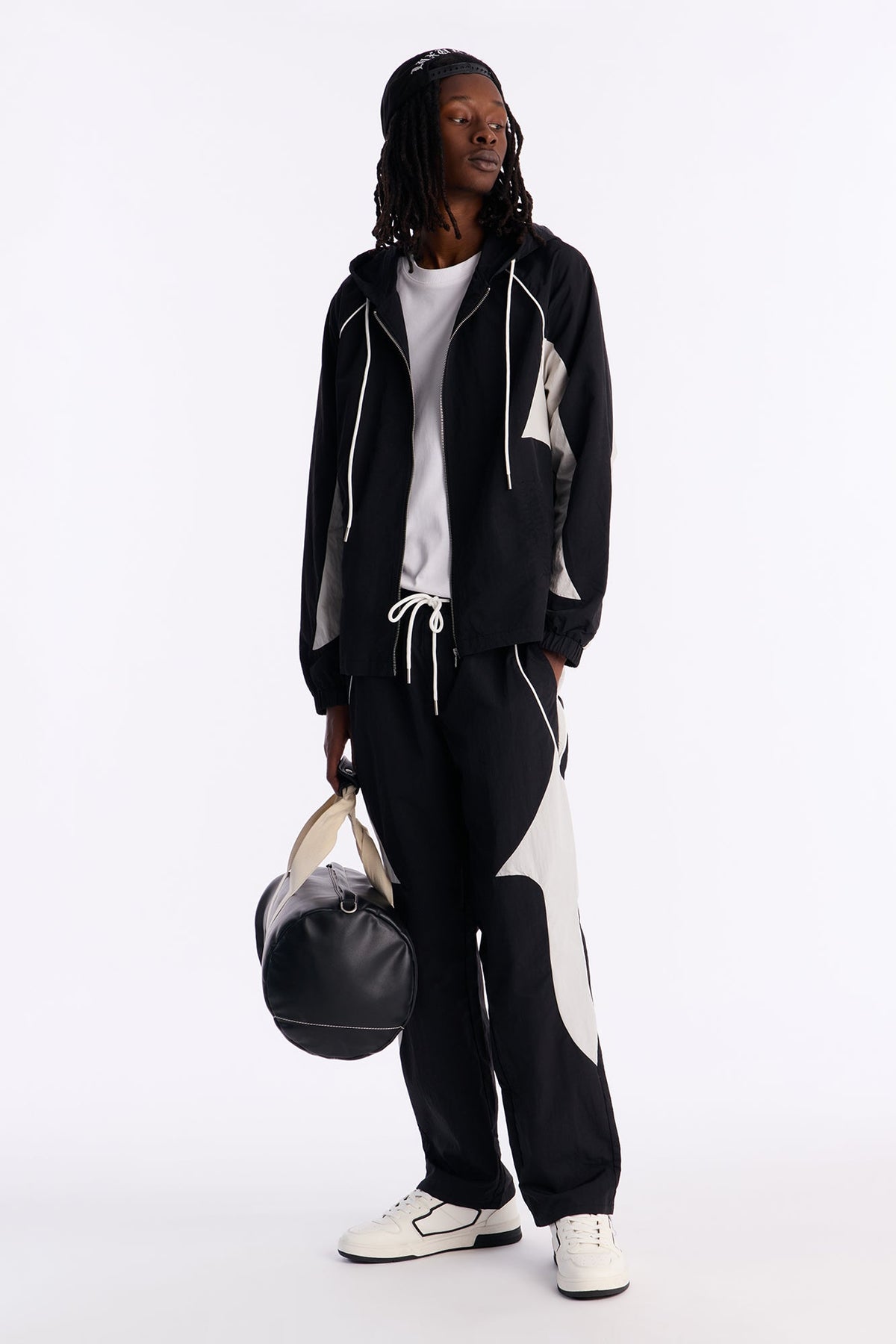Straight Aura Coded Track Pant - Black
