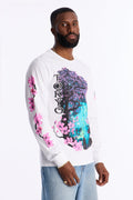 Tokyo Blossom Long Sleeve Tee - White