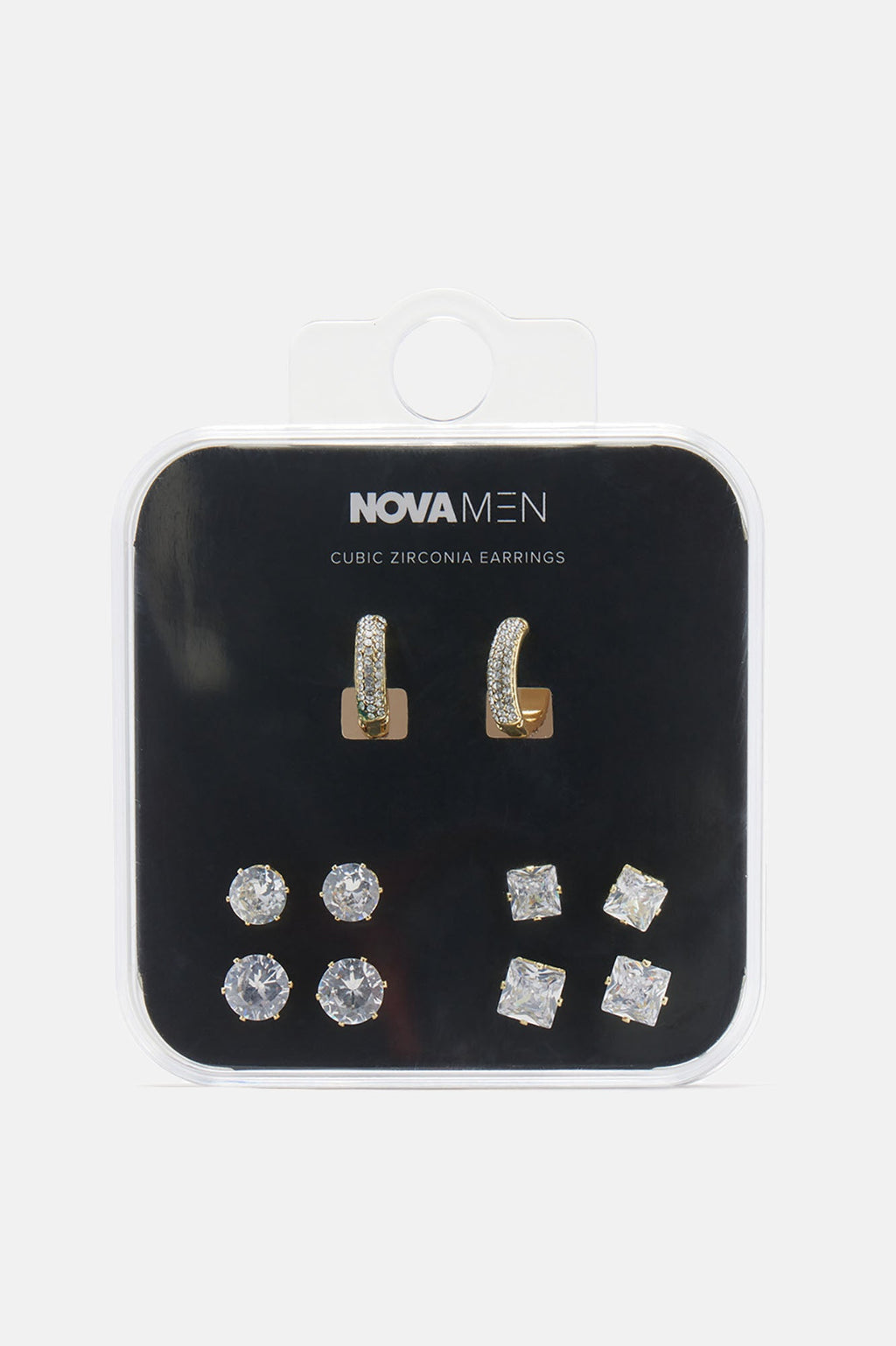 Iced Hoop 5 Piece Earring Set - Gold